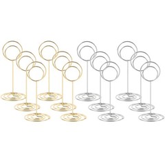 12Pcs Assorted Color Table Number Stands for Wedding Photo Memo Card Display