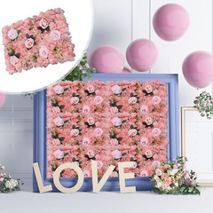 12 Pcs Pink Flower Wall Panels Roses Hydrangeas for Wedding & Party Decor USA