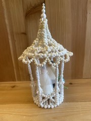 Vintage Hand Beaded 1950’s 1960’s Bride Groom Wedding Cake Topper 10” Wilton