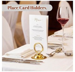 36 Table Place Card Holders Gold