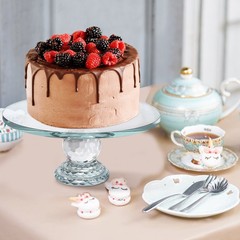 Uten Crystal Glass Cake Stand,Cake Display stand,Dessert Holder -Wedding,Party