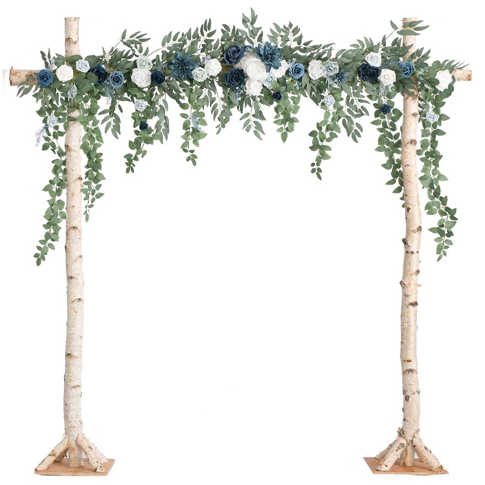 Ling’s Moment 6.5FT Backdrop Floral Garland, Spring Artificial Wedding Arch F…