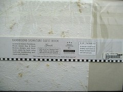 Rag & Bone Bindery Handbound Signature GUEST BOOK Tan White Floral 360 Names