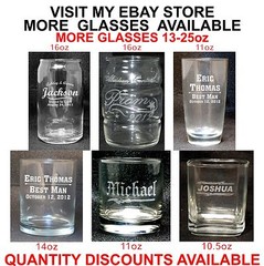 Personalize Mixing Glasses Laser Engraved Glass Wedding Groomsman Bridesmaids 16