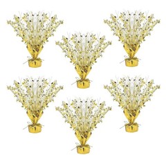 6 GOLD Metallic Star Foil Spray Centerpiece Table Decoration Wedding Party