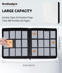 Premium 12 Pocket Card Binder, Holds 480 Cards for MTG TCG Sports Game Cards(…