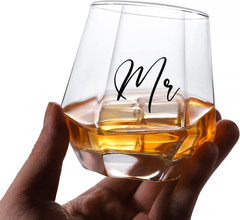Mr and Mrs Wine Glasses Wedding Gifts for Bride and Groom-Gifts for Bridal