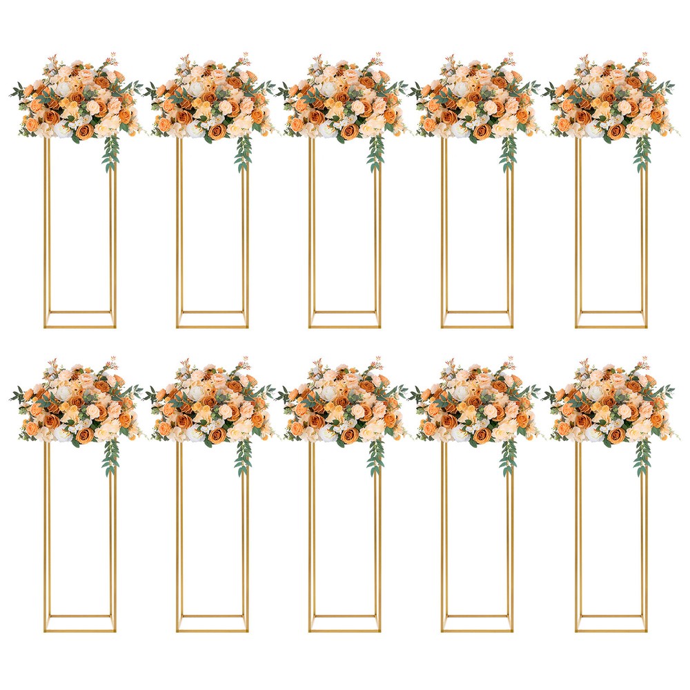 10PCS Metal Column Wedding Flower Stand Cylindrical Display Rack 31.5inch