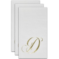 D Monogram Guest Napkins 100 Pack Initial Letter Personalized Napkins Paper D…