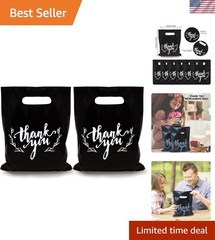 100 Count Reusable Black Goodie Bags for Halloween, Weddings & Celebrations