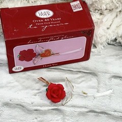 Glass Baron Red Long Stem Rose «I Love You» Gold Accent Y-S2 808-R5