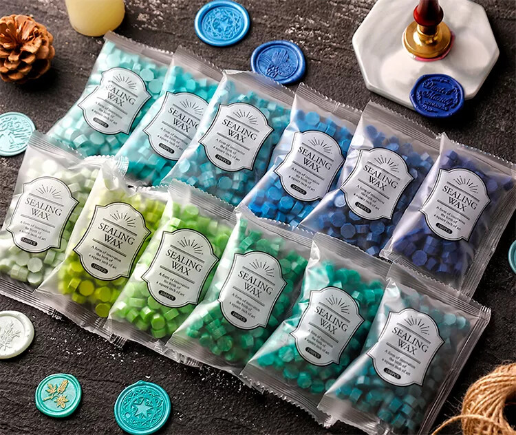 100 Pcs SEALING WAX BEADS FOR SEAL STAMP ENVELOPE MONOCHROME COLOR DISPLAY