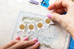 Glitter Stickers Circle Dots 1 Inch Sparkly Labels Envelope Seals 25mm