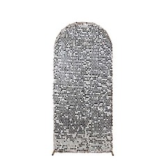 6 ft SILVER Big Payette Sequin Fitted Round Top Wedding Arch STAND COVER Party