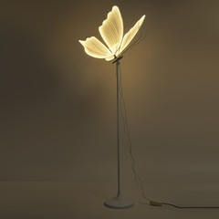 Set Of 2 Freestanding 110V Wedding Creative Butterfly Shape LED Floor Lamps Kit