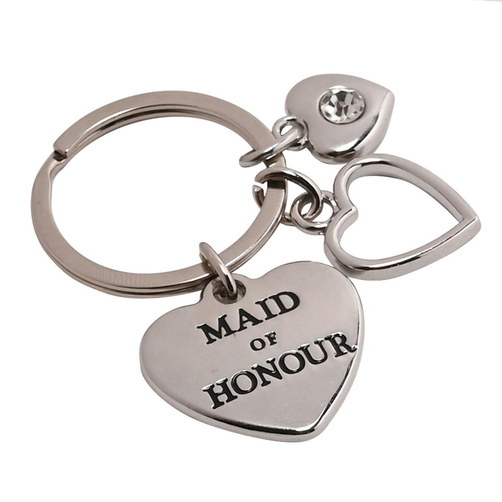 Heart Charm Keyring Wedding Gift – Maid of Honour