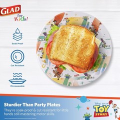 Glad For Kids Disney Pixar Toy Story Disposable Paper Plates Light Beams –