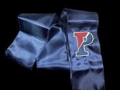 University of Penn (Ivy L) Satin Chair Sash / Wreath Sash (2 Logos) 39k Stitch
