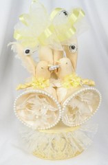 Vtg ©1959 Wedding Cake Topper 10” Coast Novelty Mfg Doves Bells