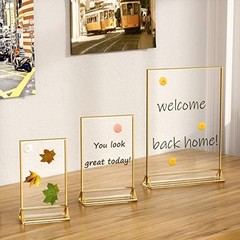 6Pack 5 x 7 Clear Acrylic Wedding Table Number Holder Stands 5×7″ Vertical