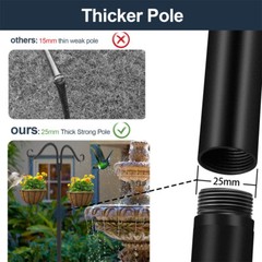 Outdoor Indoor String Light Pole 2 Pack For Deck Garden Holiday Party Wedding US