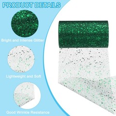 Tulle Fabric Rolls 6″ by 50 Yards Fabric Spool Tulle for DIY, Dark Green