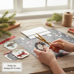 Christmas Scrapbook Paper Pad with Stickers – 24 Single-Sided