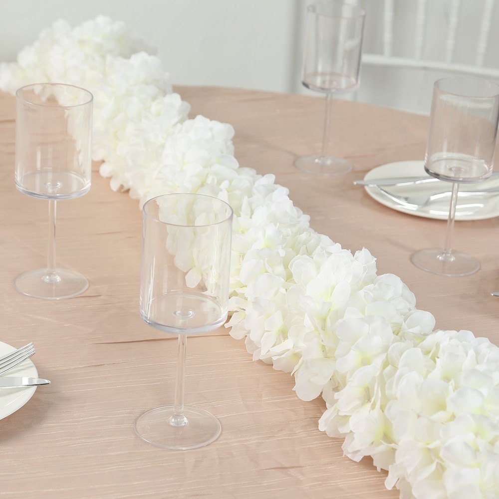 10 pack 6.5 ft WHITE long Wisteria Vines Artificial Flower Garlands Wedding