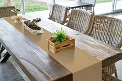 6 Pack Natural Burlap Table Runners,12 x 72 Inch Rustic Jute 6 Pack 12x72inch