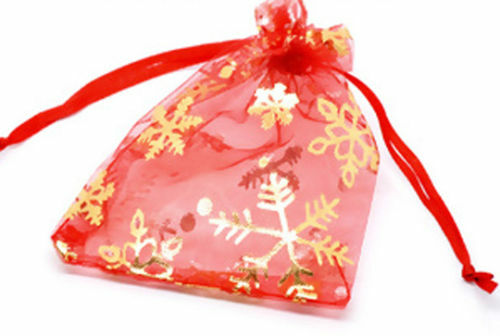 Organza Gift Bags Snowflake YOUR CHOICE OF 4 COLORS Wedding 9x12cm Lot of 50