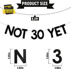 Not 30 yet Banner – Last Year in My 20S, Happy 29Th Birthday Banner, Cheer to 29