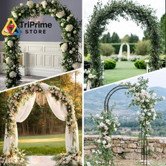 Garden Arch Trellis for Climbing Plants Outdoor – 4.6 * Without base, Black