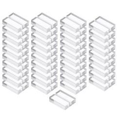 40 Pcs 1.2″ Acrylic Place Card Holder Table Sign Number Holder Name Stand, Clear