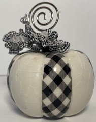 4 Fall Thanksgiving Pumpkins White Ceramic Pumpkin Place Card Holders 140
