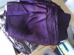 139 Deep Purple Satin Wedding Napkins And Chair Sashes