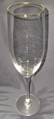 Wedding Champagne Toast Flute Gold Rim ( 1 ) Holds 9oz. No Brand 10″×2¾»SPOTLESS