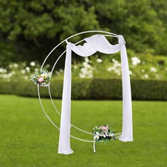 7ft Gold Crescent Moon Metal Floral Display Frame Wedding Arch Stand Party Decor