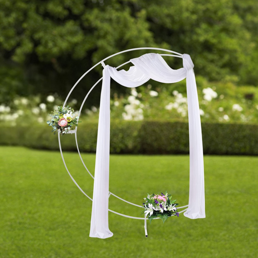 7ft Gold Crescent Moon Metal Floral Display Frame Wedding Arch Stand Party Decor