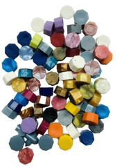 250 Count Vibrant Color Mix hex-shaped Sealing Wax Beads (3 ounces)