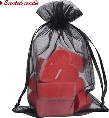 Organza Bags 4X6,100Pcs Black Organza Mesh Fruit Protection Bags Jewelry Pouches
