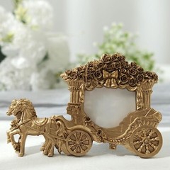 Gold 7″ Horse Carriage PICTURE FRAME Party Wedding Favors Events Decorations