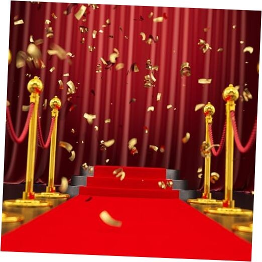 3ftx15ft Carpet Runner, 450GSM Extra Thick Non-Slip TPR Rubber, 3×15 ft Red