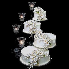 4 TIER CASCADE WEDDING CAKE STAND SPIRAL (STYLE R400-B)