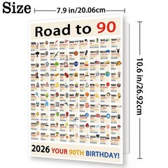 OJsensai Vintage 90th Birthday Decorations Gifts for Women Men, Giant 90 Year…