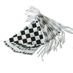 Home Outdoor Flags Bunting PE Party Pennant Flag 30cm X 40cm Black White