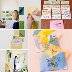 Supla 160 Sets 16 Colors Contour Flap Envelopes & Blank Single Panel Cards fo…