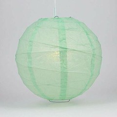 Quasimoon 12″ Cool Mint Irregular Ribbed Paper Lantern (10 PACK) by PaperLant…