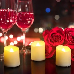 12pcs LED Rechargeable Tea Lights with Remote Timer and USB 12pcs Warm White