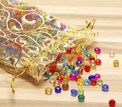 100 × Golden Drawstring Organza Pouches Wedding 4″x 5″ Party Candy Gift Bags USA
