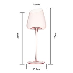 Khen Pink Wine Glasses, Gift | Set of 2 | Rose Blush Colored 18oz Slanted Gla…